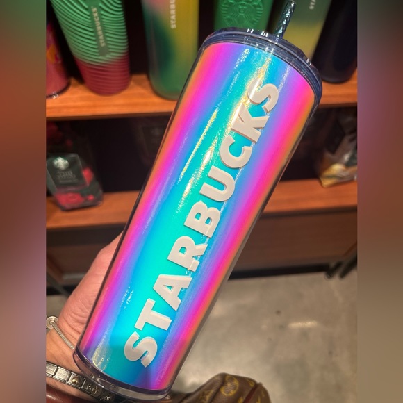 Starbucks Chromatic Iridescent Dome Tumbler Cold Cup 24oz Summer 2023 Release - Picture 3 of 16